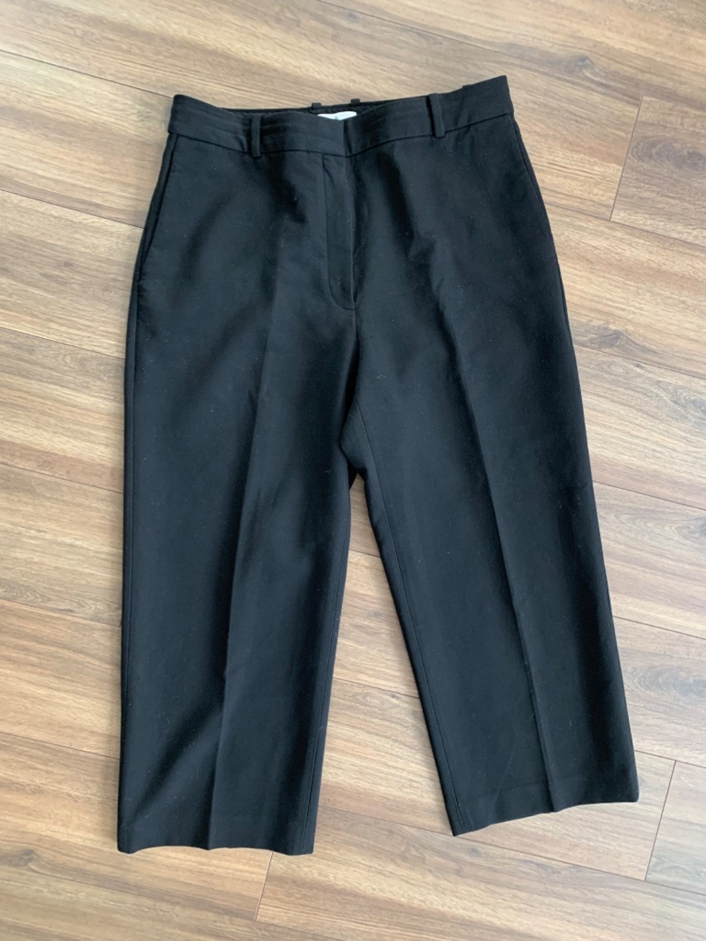 Babaton Pant Agency Black cropped Wide-Leg Pants women’s size 12 - Picture 10 of 11